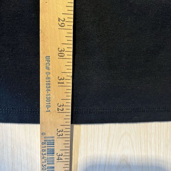 Womens Calvin Klein M Black Shirt Dress Classic Everyday SS Midi Sheath Logo - Picture 7 of 9